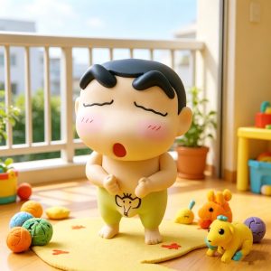 Cute Cartoon Shinchan Standing Figure Car Decor Toy