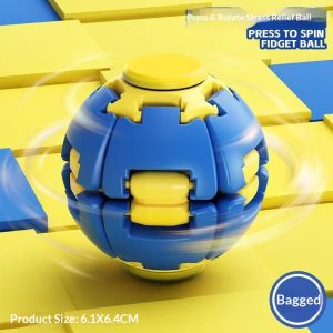 Fidget Spinner Ball, 3D Printed Stress Relief Rotating Press Toy