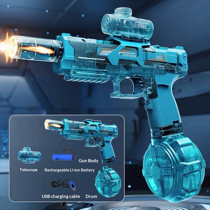 Electric Automatic Water Gun, Large Capacity Kids Space Water Shooting Toy - Image 7