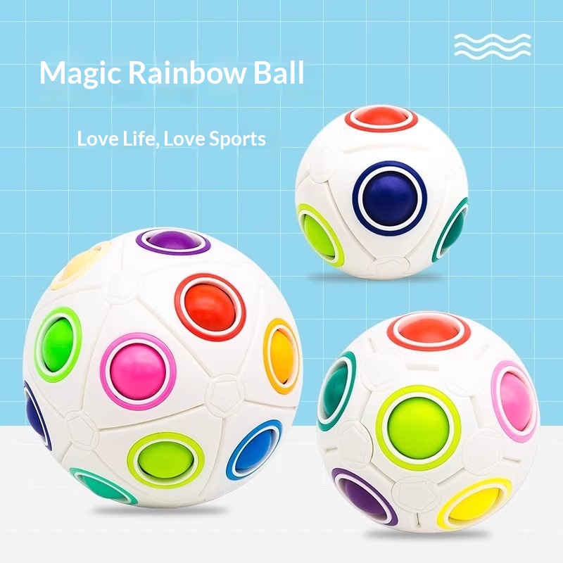 Kids Magic Rainbow Puzzle Ball Brain Teaser Educational Toy for Boys Girls - Image 2