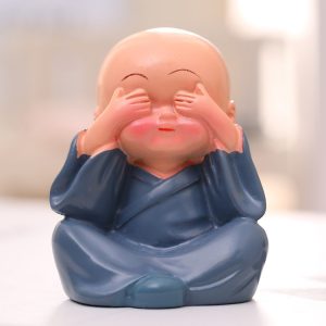 Cute Monk Mini Figurine, Desktop & Car Interior Decor Ornament