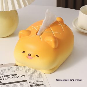 Cute Puppy Tissue Box, Decorative Paper Container for Home Tabletop Decoration