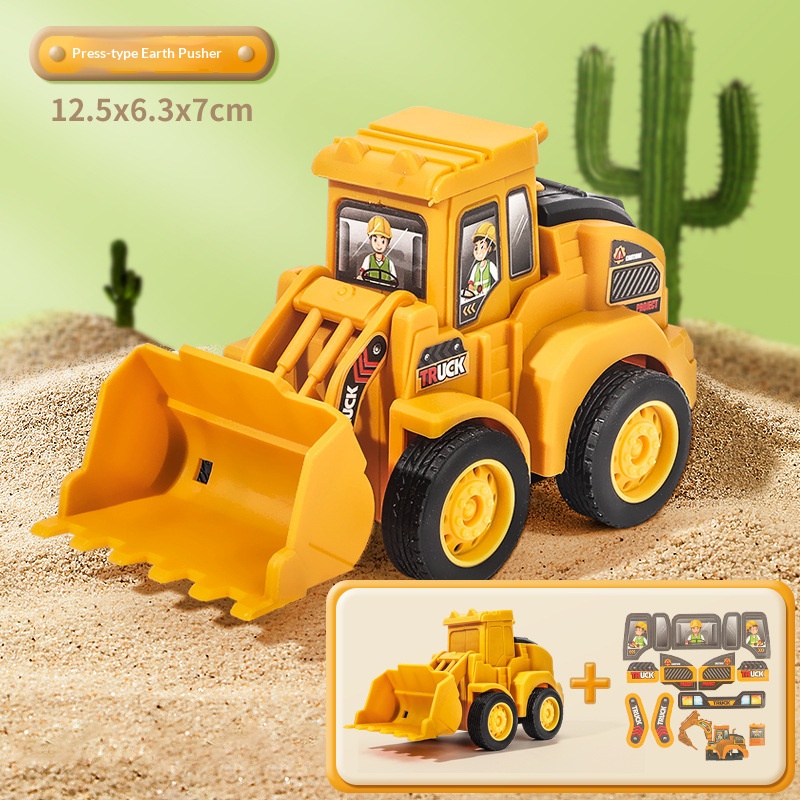 Kids Inertia Press Engineering Excavator Truck Toy - Image 4