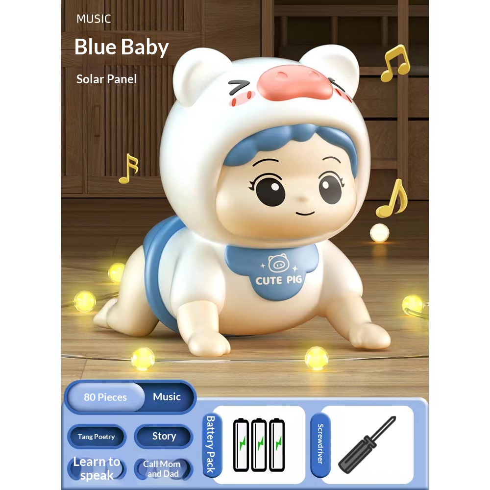 Electric Baby Crawling Toy, Musical Tummy Time Training Toy for Infants - Image 2