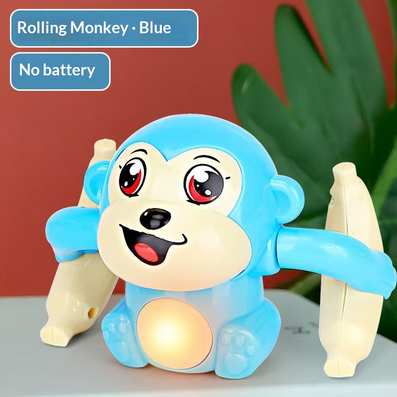 Electric Tumbling Monkey Toy, Singing Light Up Crawling Training Toy for Baby - Image 9