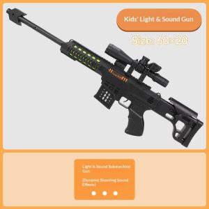 Kids Sound Light Electric Toy Gun, Simulation Submachine Gun Gift Set