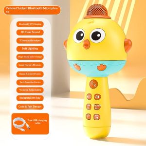 Kids Bluetooth Karaoke Microphone Handheld Singing Toy for Children