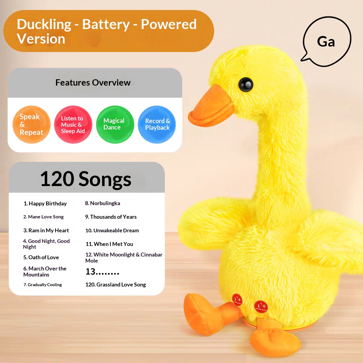 Electric Talking Plush Toy, Singing Dancing Repeat What You Say Toy for Children - Image 3