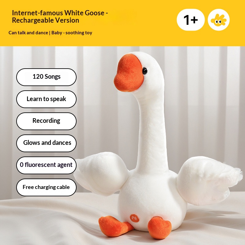 Repeating Talking Duck Plush Toy, Early Education Soothing Stuffed Doll For 0‑1 Years Old Baby - Image 2