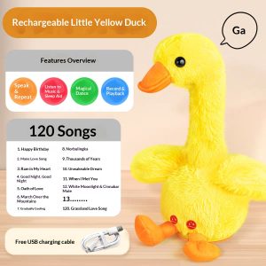 Electric Talking Plush Toy, Singing Dancing Repeat What You Say Toy for Children
