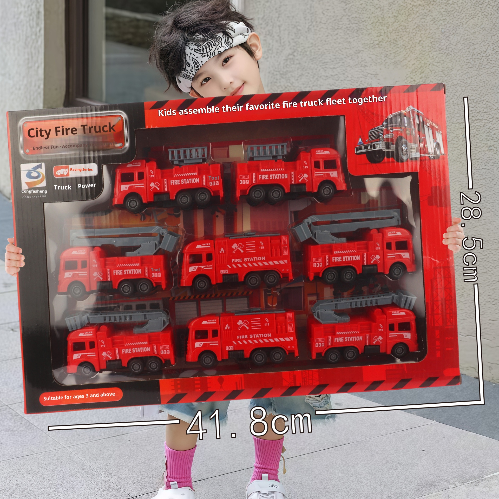 Inertia Engineering Fire Truck Toy Kids Educational STEM Car Model Boys Gift Wholesale - Image 8