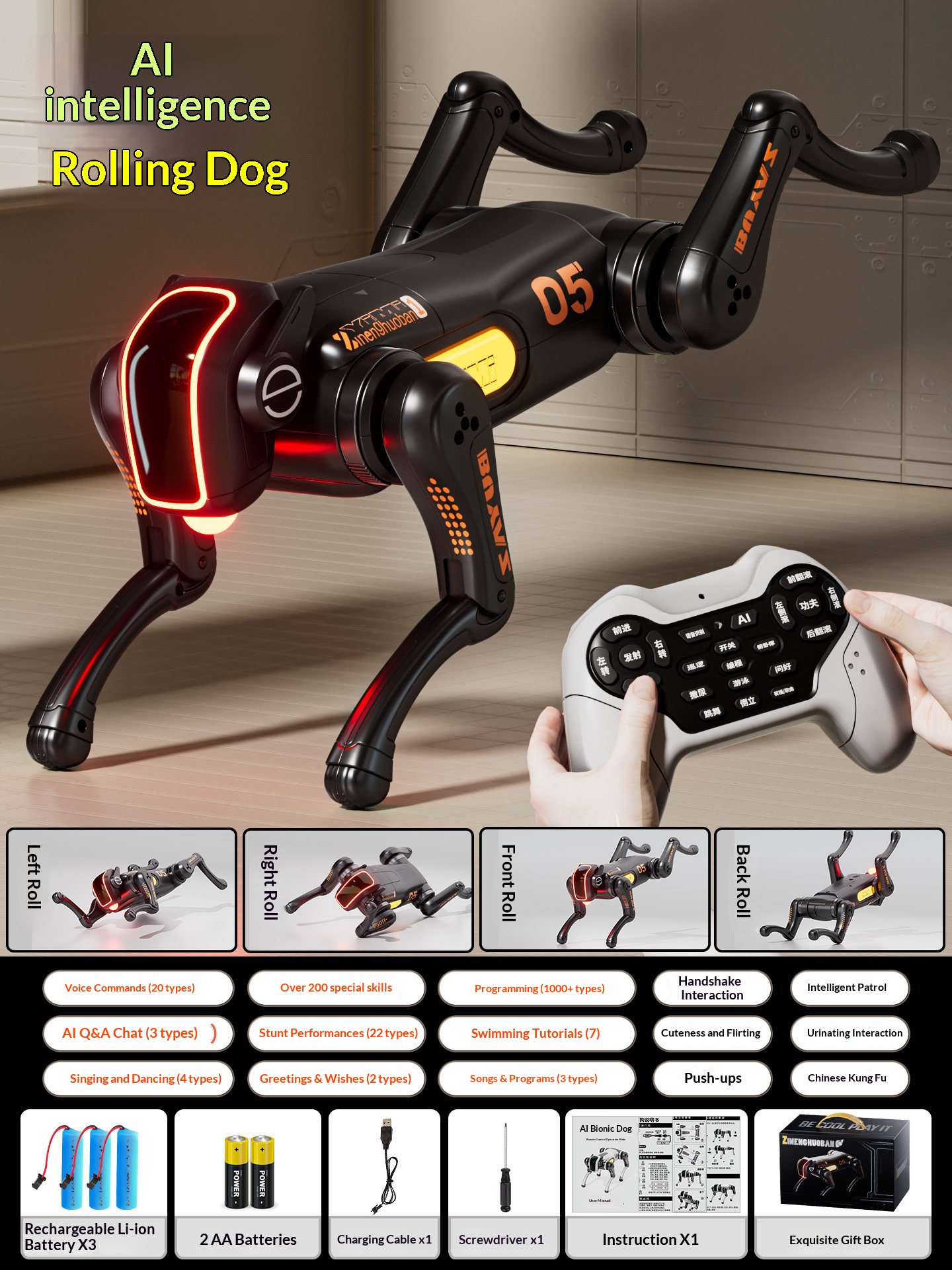 Kids Remote Control Mechanical Robot Dog Toy Boys Birthday Gift - Image 12