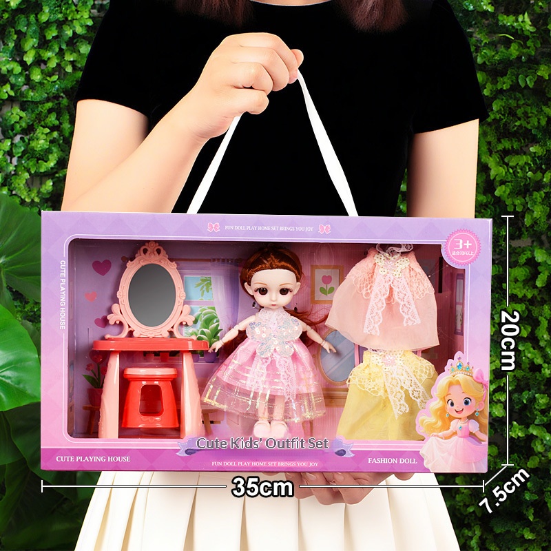 Chenghai Girls' Pretend Play Toys, Barbie Doll Set Gift Box Wholesale, Kindergarten Enrollment Gifts - Image 3