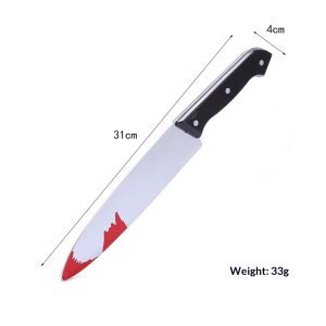 Plastic Fake Bloody Knife Prop Halloween Cosplay Party Decoration