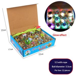 Kids Light Up Bouncy Ball With Rope, Outdoor Flashing Play Toy