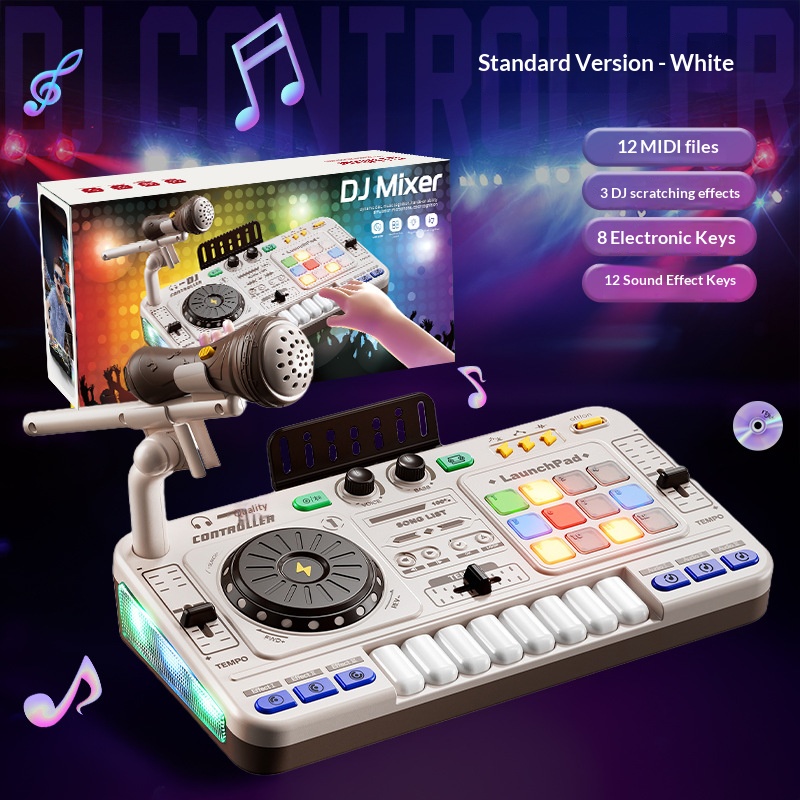 Kids DJ Music Player Toy, Multifunctional Bluetooth Musical Toy with Microphone - Image 2