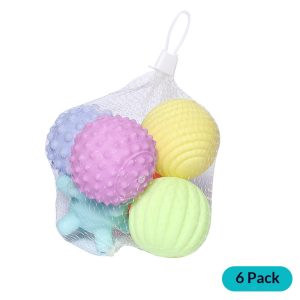 Baby Soft Rubber Sensory Balls, Kids Hand Grasping Massage Educational Baby Toy
