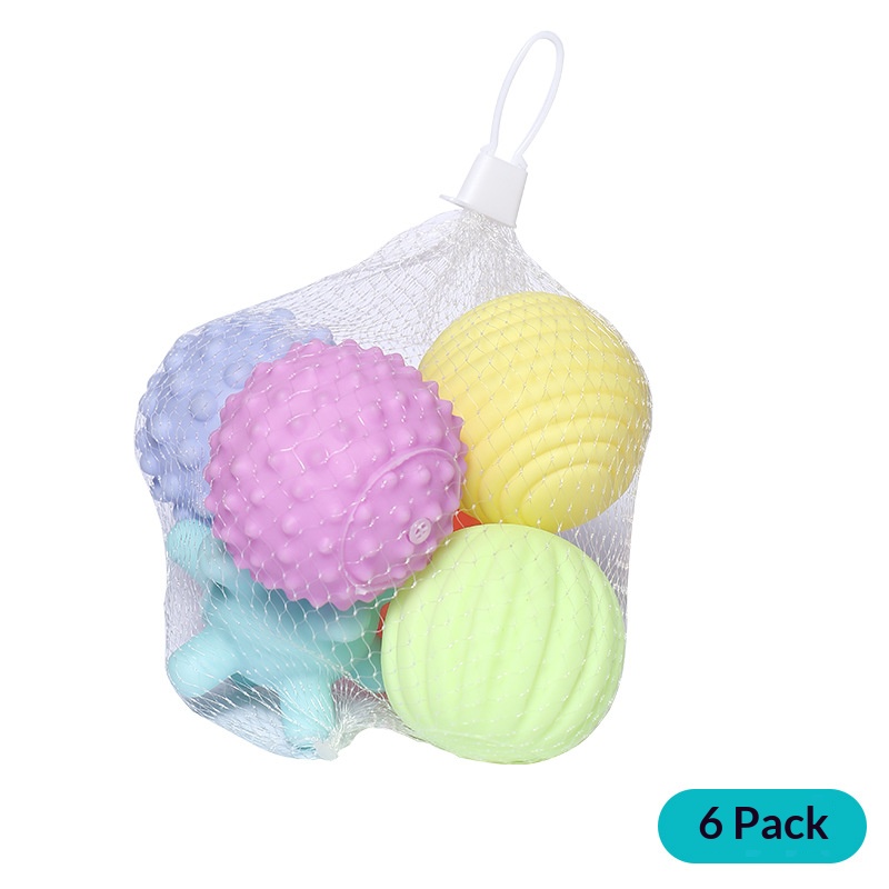 Baby Soft Rubber Sensory Balls, Kids Hand Grasping Massage Educational Baby Toy
