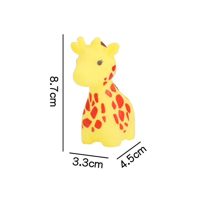 Children's Water Spray Toy Baby Vinyl Pinch Cartoon Tiger Elephant Hippo Giraffe Animal Toy - Image 4