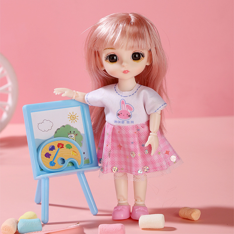 17cm Princess Doll Gift Box Set, Cute Dress‑Up Toy for Girls Kids Birthday Present