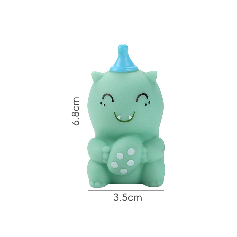 Baby Bathroom Water Toys Vinyl Cute Little Dinosaur Animals Children's Beach Pinch and Call Soft Rubber Toys Wholesale - Image 2