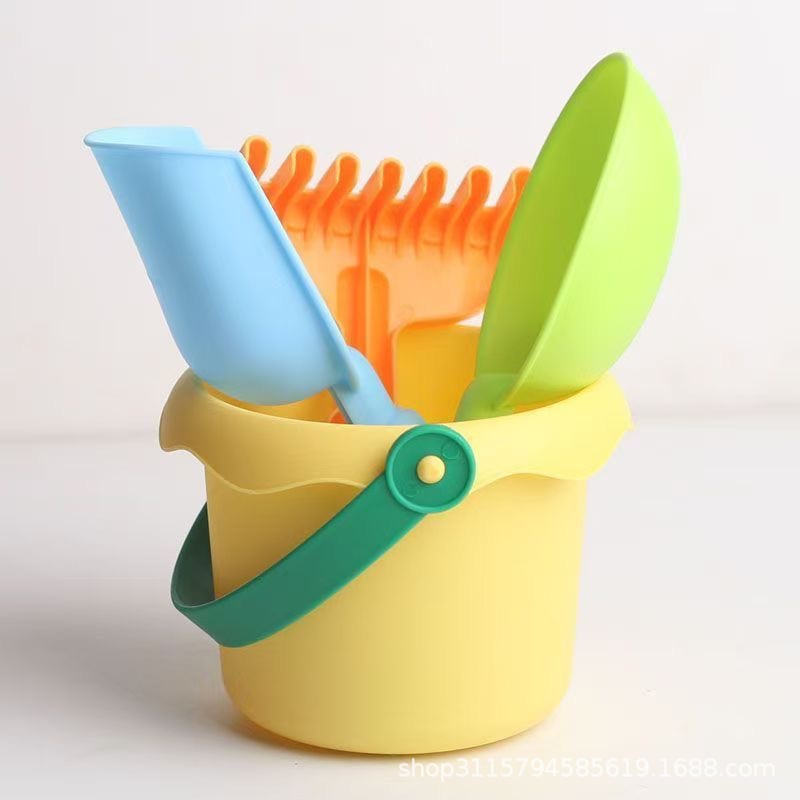 Soft Rubber Kids Beach Bucket Sand Water Play Toy - Image 3