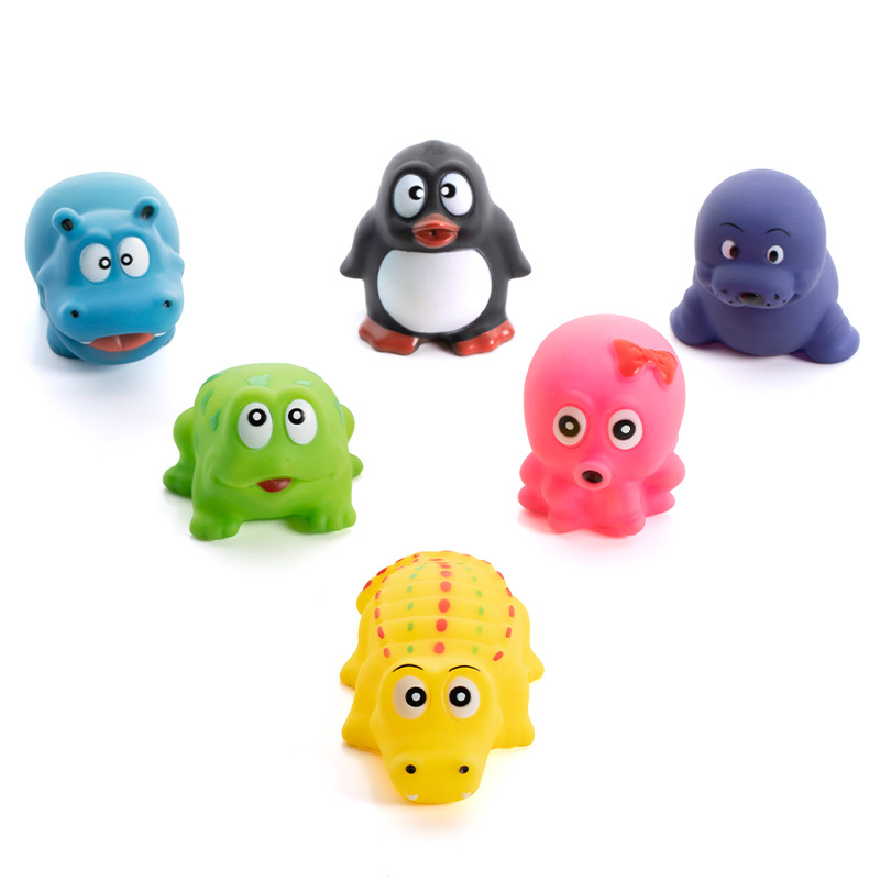 Cross-border hot selling vinyl toy animal suit pinch called water toys floating baby bath toys - Image 10