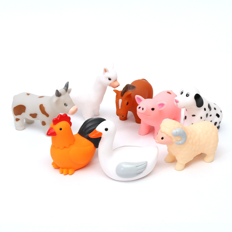 Cross-border hot selling vinyl toy animal suit pinch called water toys floating baby bath toys - Image 2