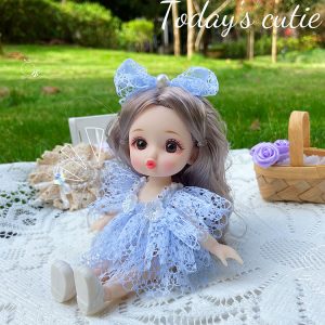 17cm Princess Doll Set Kids Pretend Play Toy For Girls
