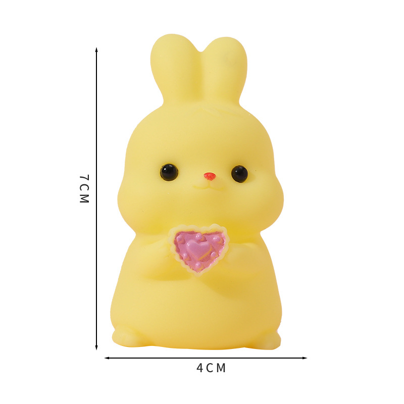 Vinyl Squeeze Toys for Children, Cartoon Cute Little Rabbit Animal Bath Toys for Babies, Wholesale - Image 7
