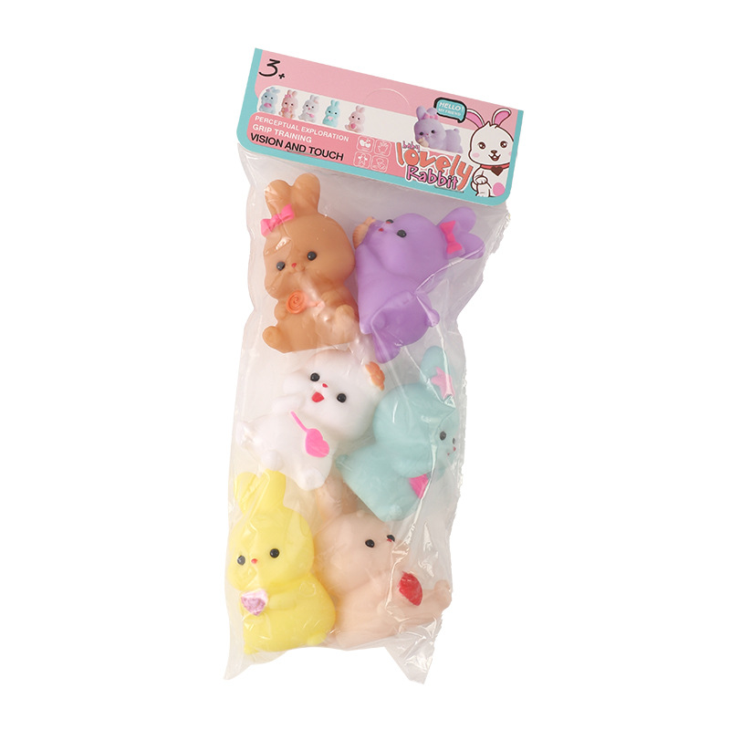 Vinyl Squeeze Toys for Children, Cartoon Cute Little Rabbit Animal Bath Toys for Babies, Wholesale - Image 3