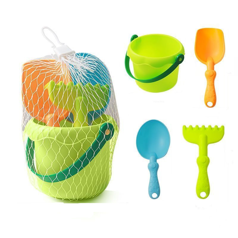 Soft Rubber Kids Beach Bucket Sand Water Play Toy - Image 4