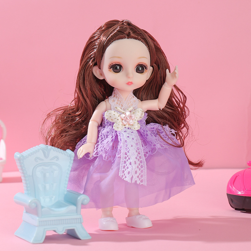 17cm Princess Doll Gift Box Set, Cute Dress‑Up Toy for Girls Kids Birthday Present - Image 8