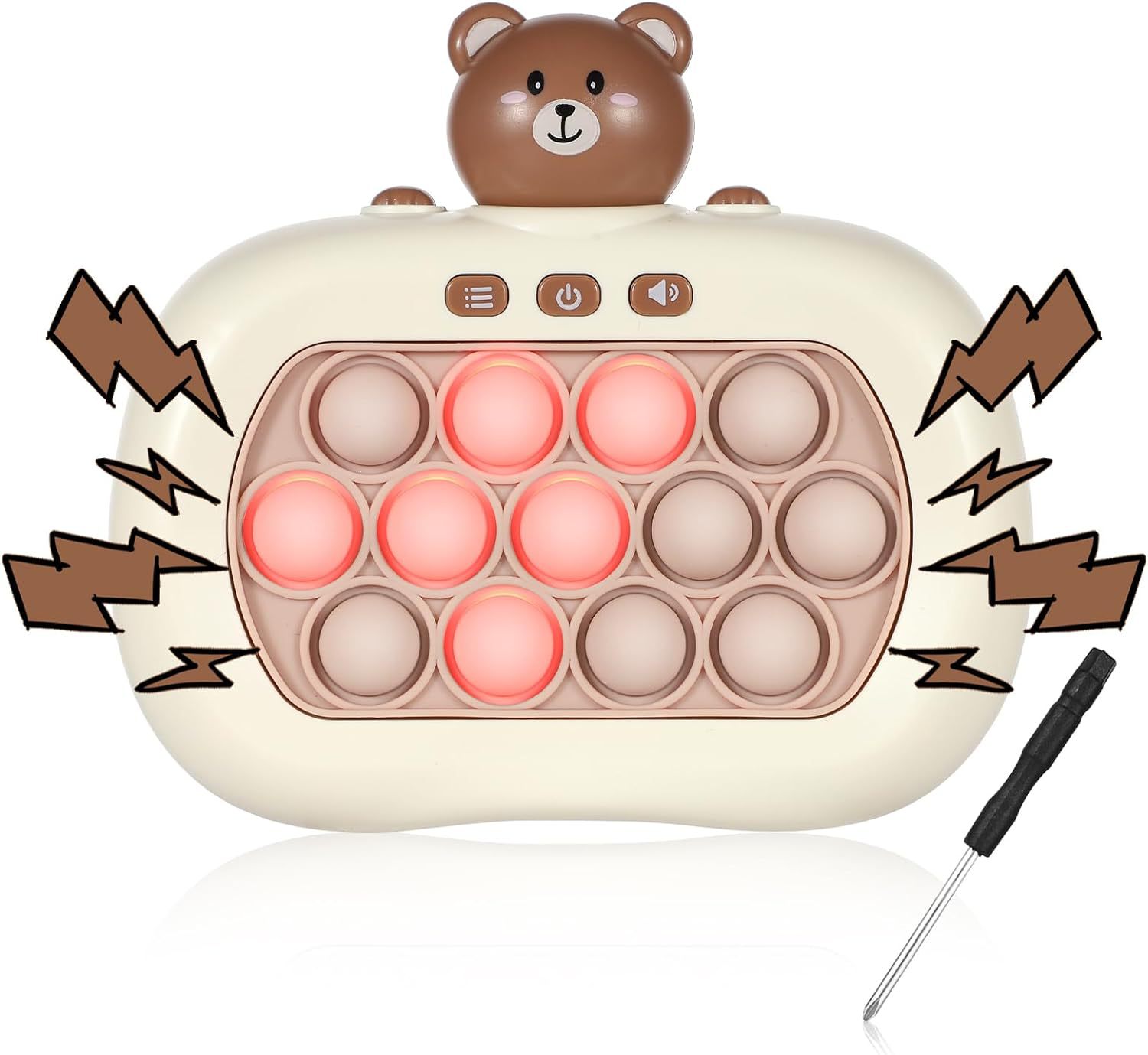 Kids Quick Push Game Toy, Musical Mole Game, Stress Relief Educational Toy - Image 2