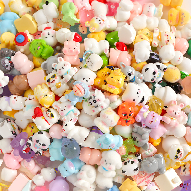 Large luminous resin three-dimensional cute doll mixed diy accessories desktop car small ornaments mixed sale - Image 2