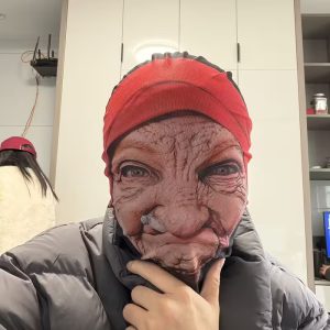 Realistic Old Lady Latex Mask Halloween Cosplay Party Costume Head Prop