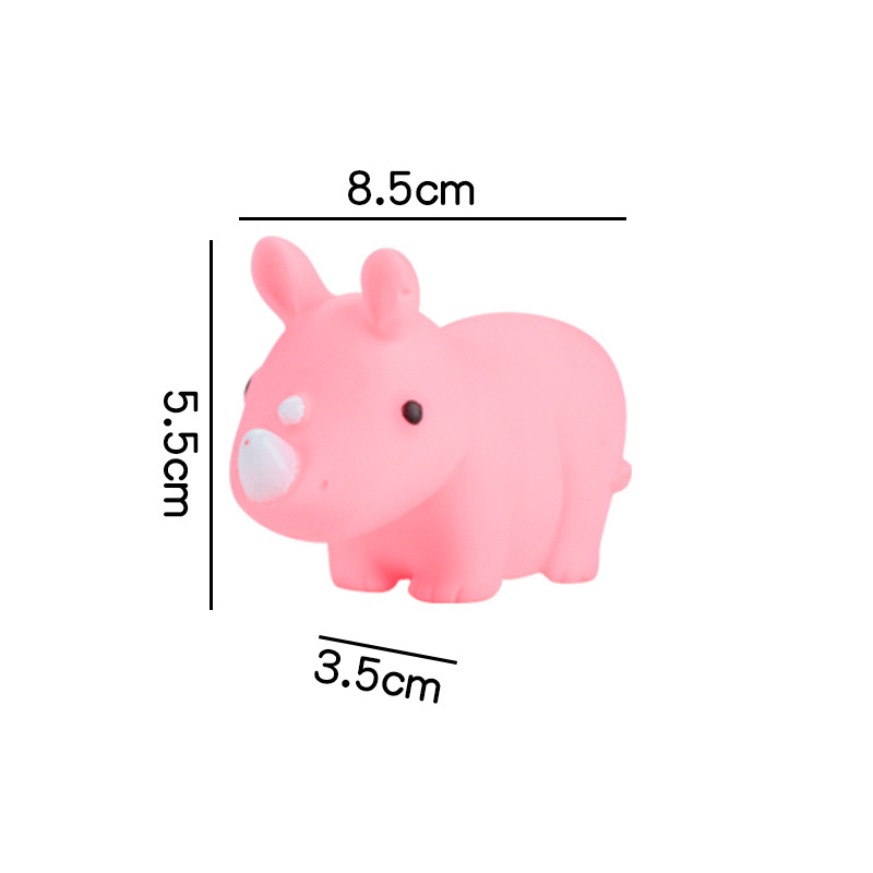 Children's Water Spray Toy Baby Vinyl Pinch Cartoon Tiger Elephant Hippo Giraffe Animal Toy - Image 2