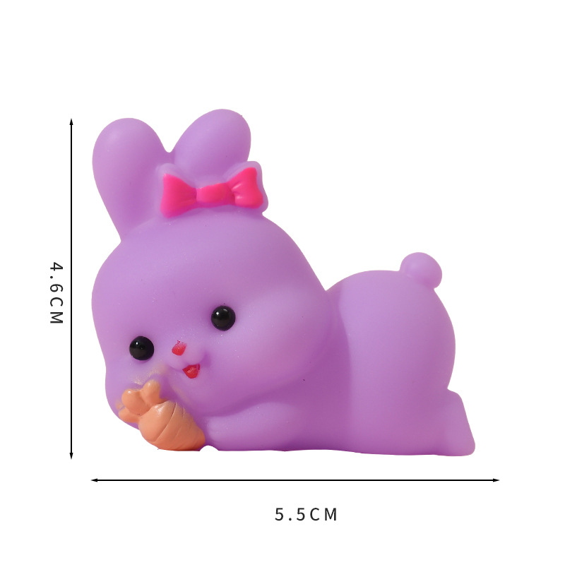 Vinyl Squeeze Toys for Children, Cartoon Cute Little Rabbit Animal Bath Toys for Babies, Wholesale - Image 9