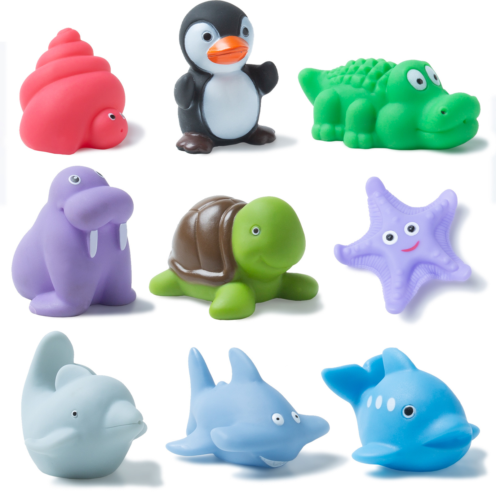Cross-border hot selling vinyl toy animal suit pinch called water toys floating baby bath toys - Image 9
