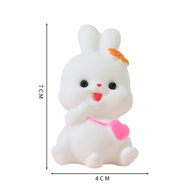 Vinyl Squeeze Toys for Children, Cartoon Cute Little Rabbit Animal Bath Toys for Babies, Wholesale - Image 6