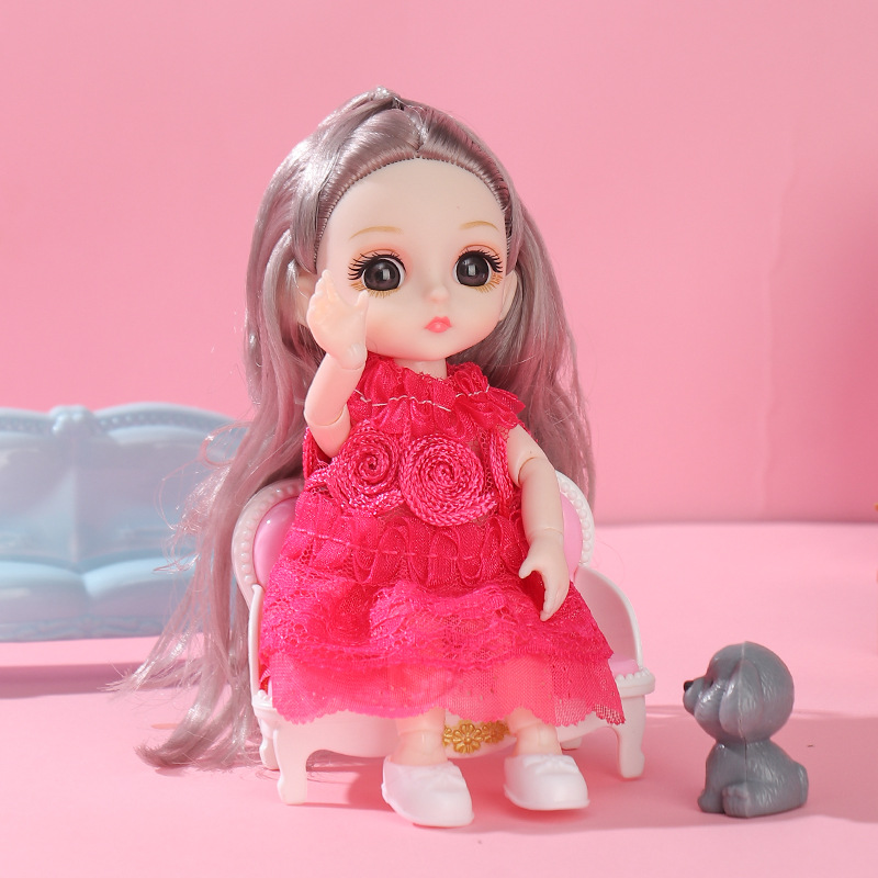 17cm Princess Doll Gift Box Set, Cute Dress‑Up Toy for Girls Kids Birthday Present - Image 14
