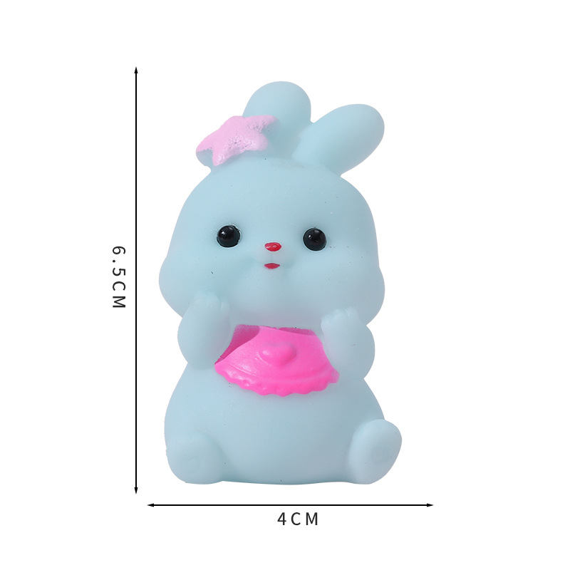 Vinyl Squeeze Toys for Children, Cartoon Cute Little Rabbit Animal Bath Toys for Babies, Wholesale - Image 8