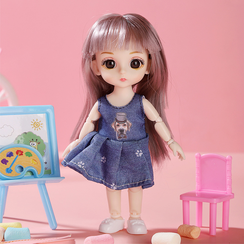 17cm Princess Doll Gift Box Set, Cute Dress‑Up Toy for Girls Kids Birthday Present - Image 3