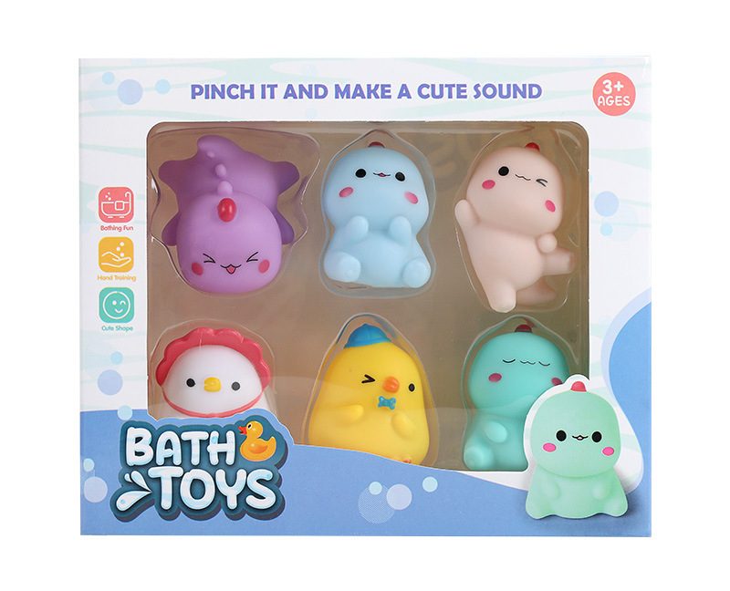 Kids Squeaky Dinosaur Bath Toy Soft Rubber Water Play Wholesale - Image 8