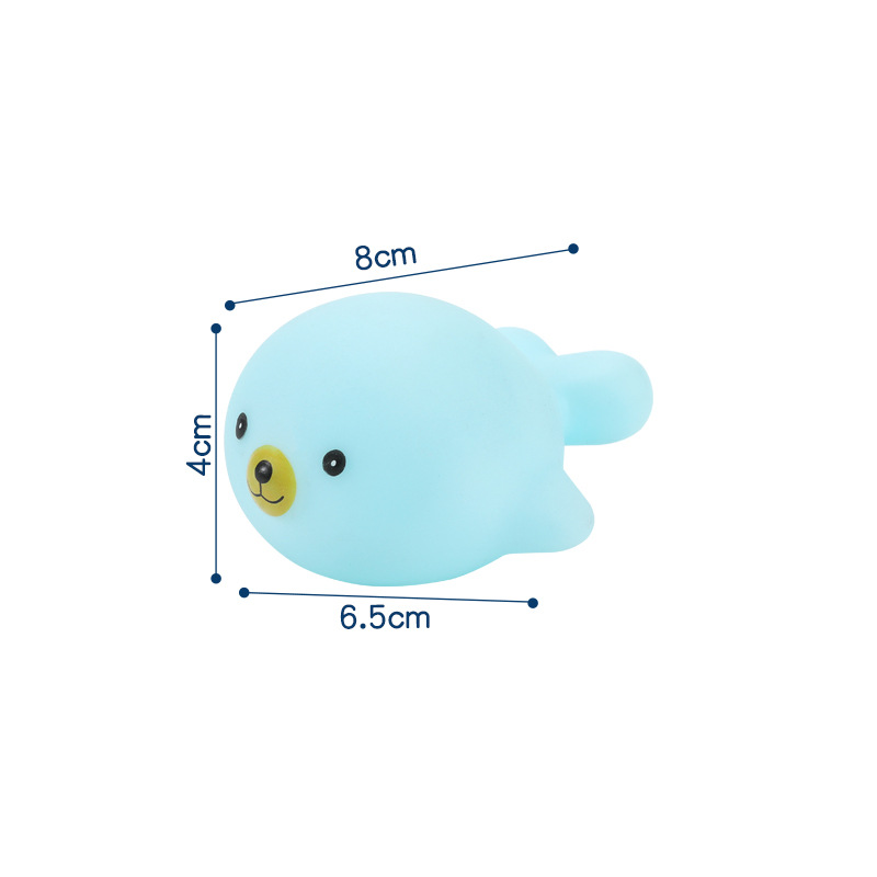 Factory wholesale children's bath toys baby infant water soft glue pinch called marine animal suit toys - Image 8