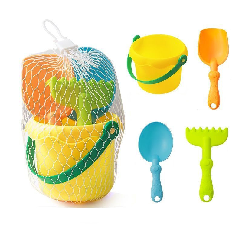 Soft Rubber Kids Beach Bucket Sand Water Play Toy - Image 6