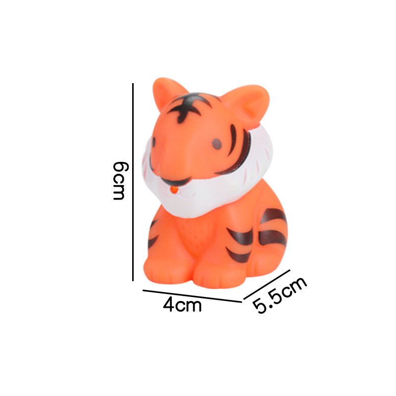 Children's Water Spray Toy Baby Vinyl Pinch Cartoon Tiger Elephant Hippo Giraffe Animal Toy - Image 3