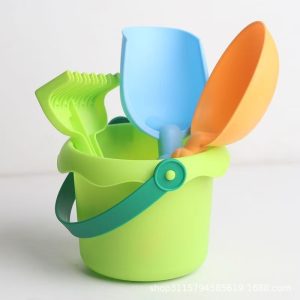 Soft Rubber Kids Beach Bucket Sand Water Play Toy