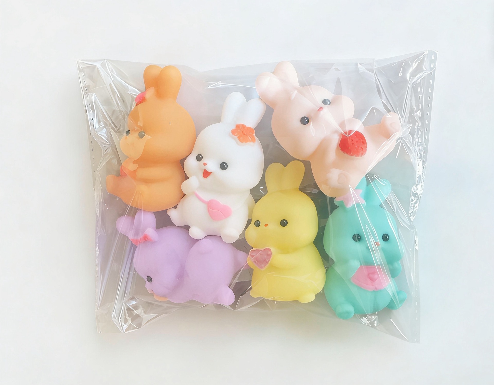 Vinyl Squeeze Toys for Children, Cartoon Cute Little Rabbit Animal Bath Toys for Babies, Wholesale - Image 11
