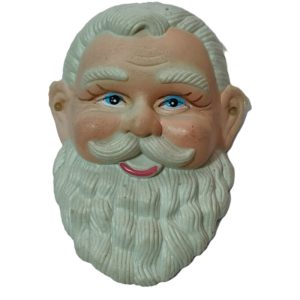 Santa Claus Plastic Face Shell DIY Christmas Decor Accessory